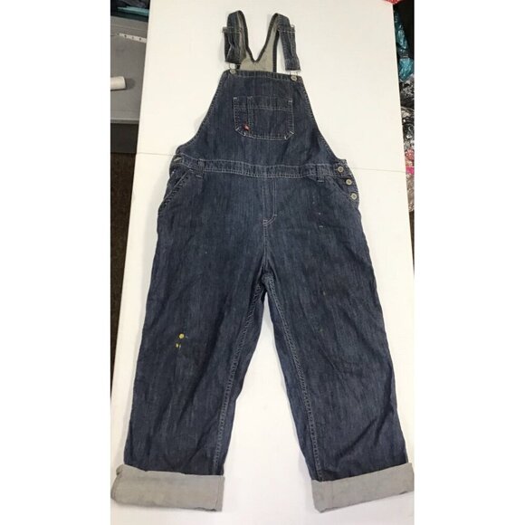 Vintage Dickies Denim L Overalls with Paint Distressed/Retro/Hippy/Boho 🩵 - Picture 2 of 7